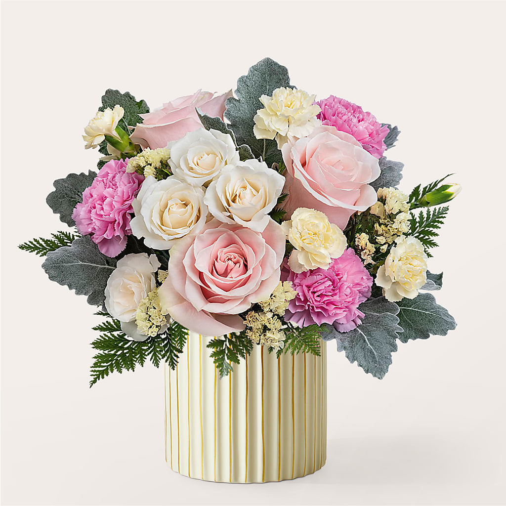 Blissful Moments Bouquet with Ivory Vase – Ashland Floral Gardens Llc, Ashland OH