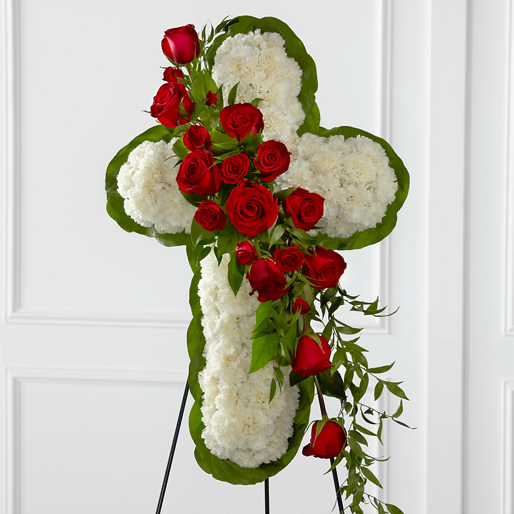 Floral Cross Easel – Ashland Floral Gardens Llc, Ashland OH
