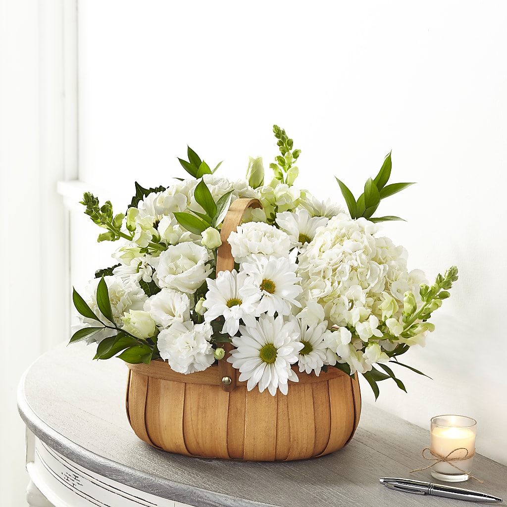 Pure Ivory Basket – Ashland Floral Gardens Llc, Ashland OH