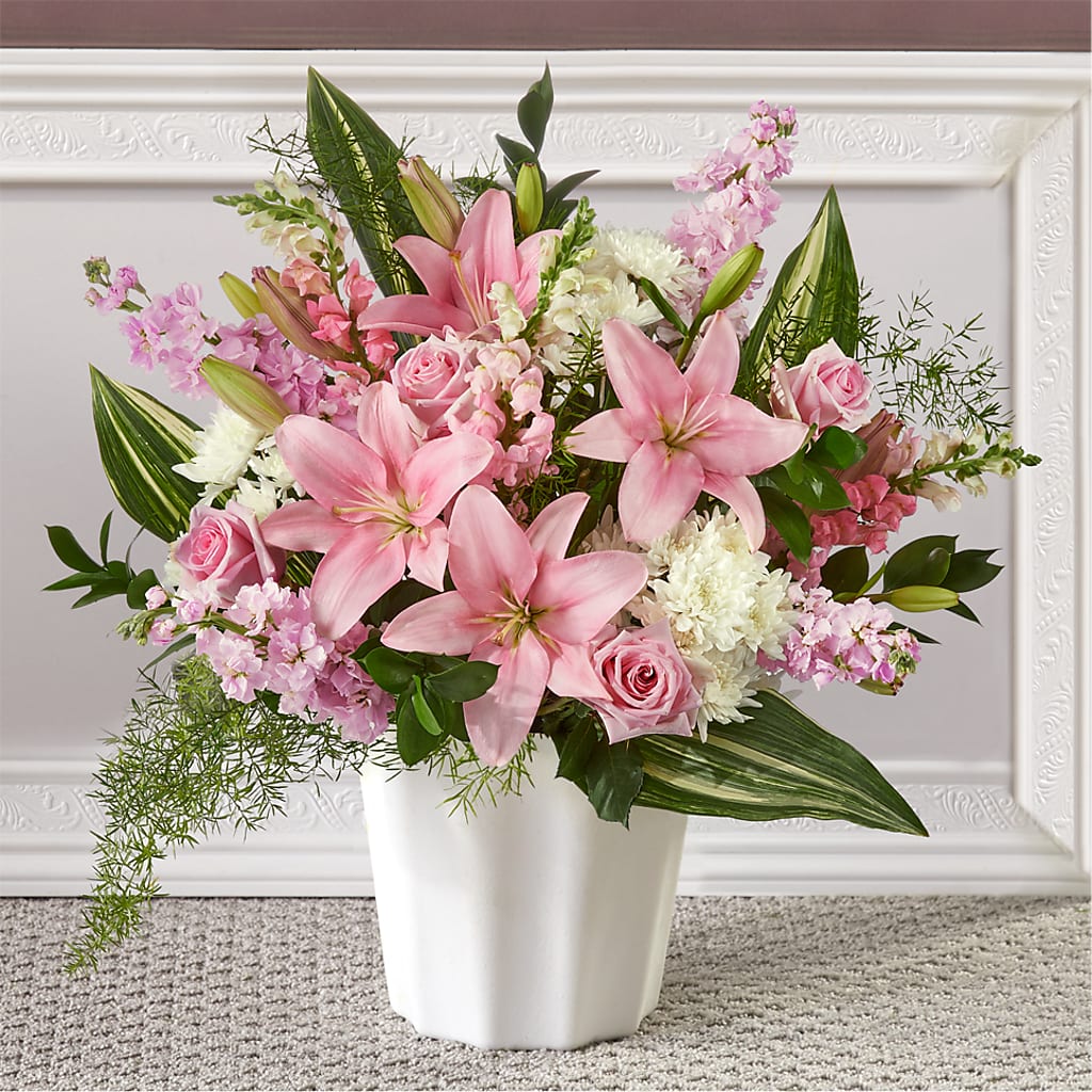 Simply Serene Floor Basket – Ashland Floral Gardens Llc, Ashland OH