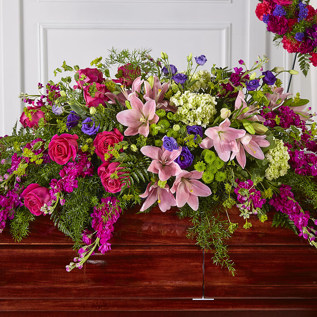 Radiant Tribute Casket Spray – Ashland Floral Gardens Llc, Ashland OH