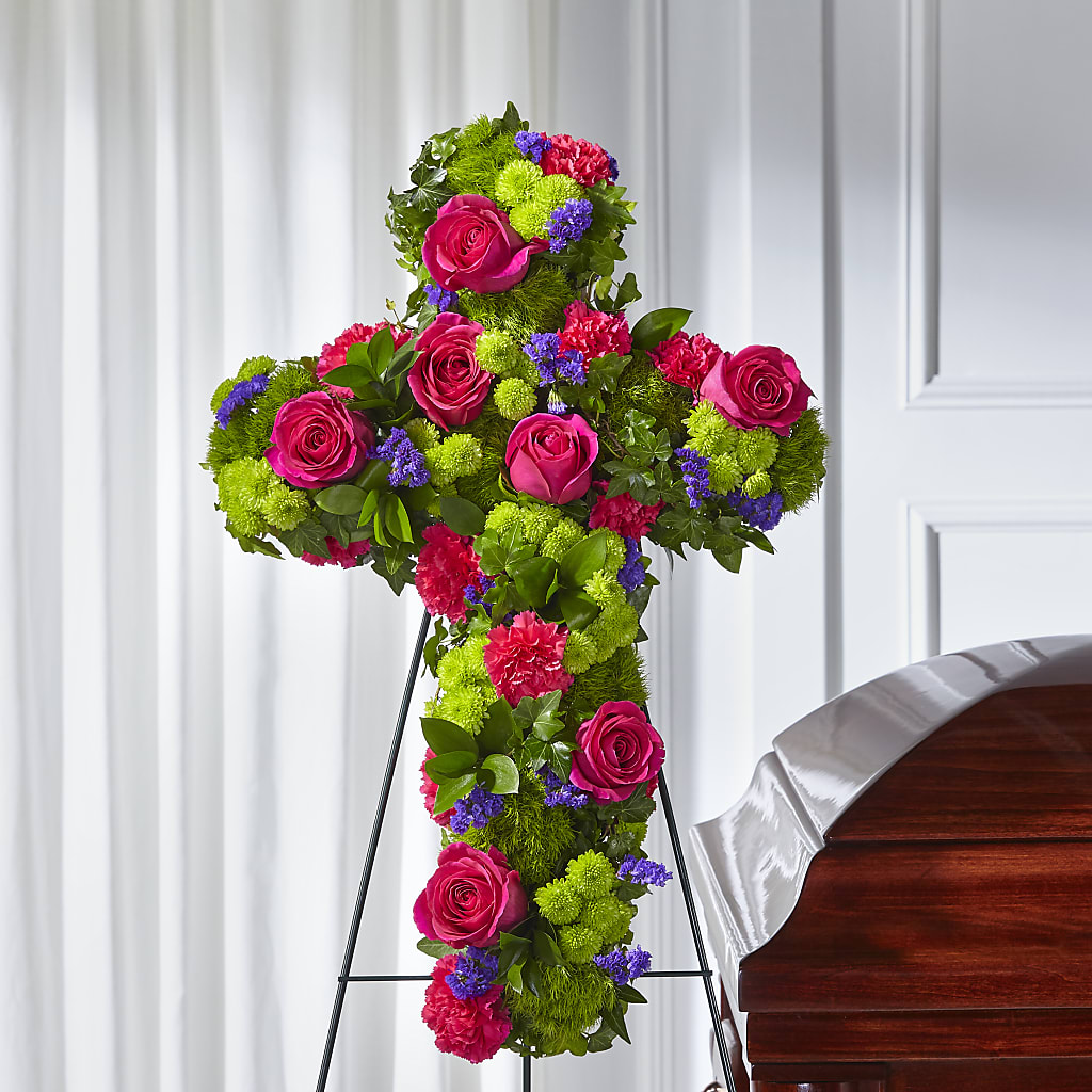 Tribute Rose Floral Cross – Ashland Floral Gardens Llc, Ashland OH