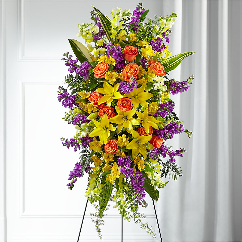 Thoughtful Prayers Standing Spray – Ashland Floral Gardens Llc, Ashland OH