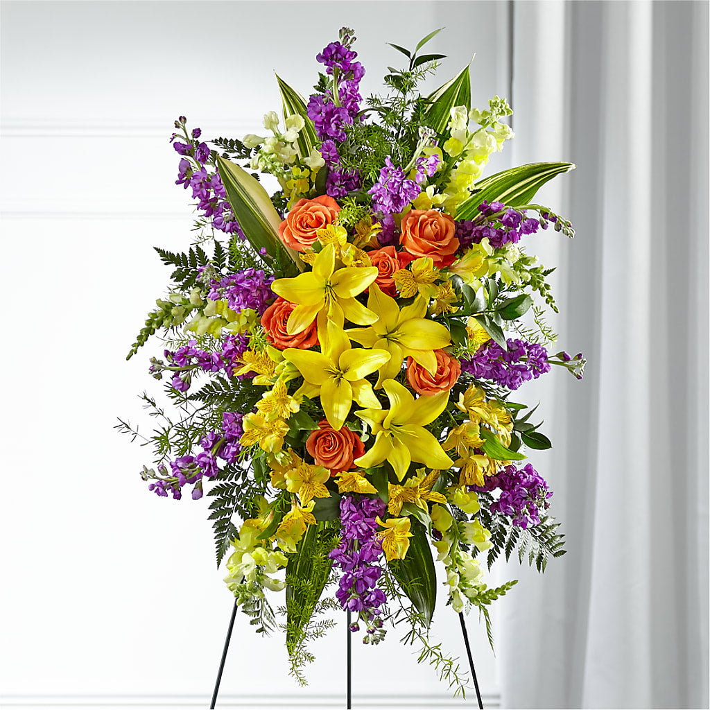 Thoughtful Prayers Standing Spray – Ashland Floral Gardens Llc, Ashland OH
