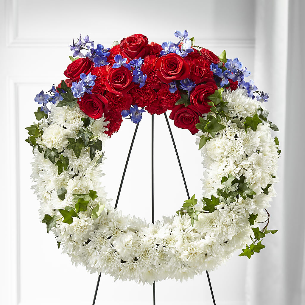 Patriotic Passion Wreath – Ashland Floral Gardens Llc, Ashland OH