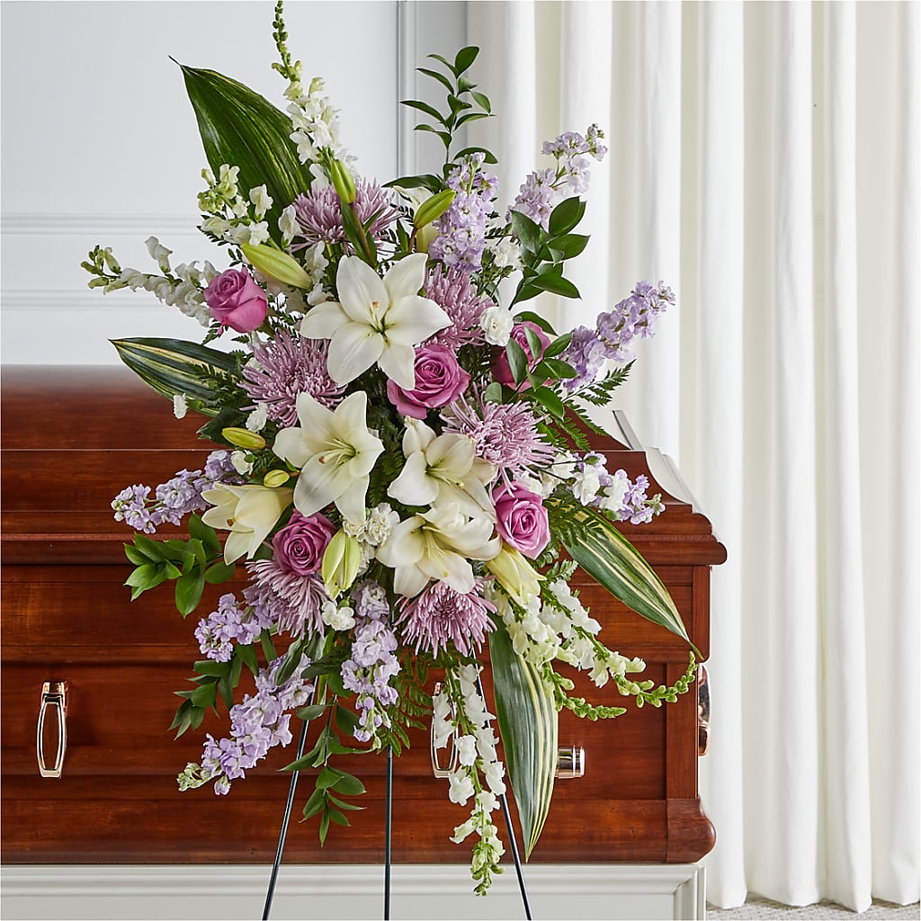 Grateful Hearts Standing Spray – Ashland Floral Gardens Llc, Ashland OH