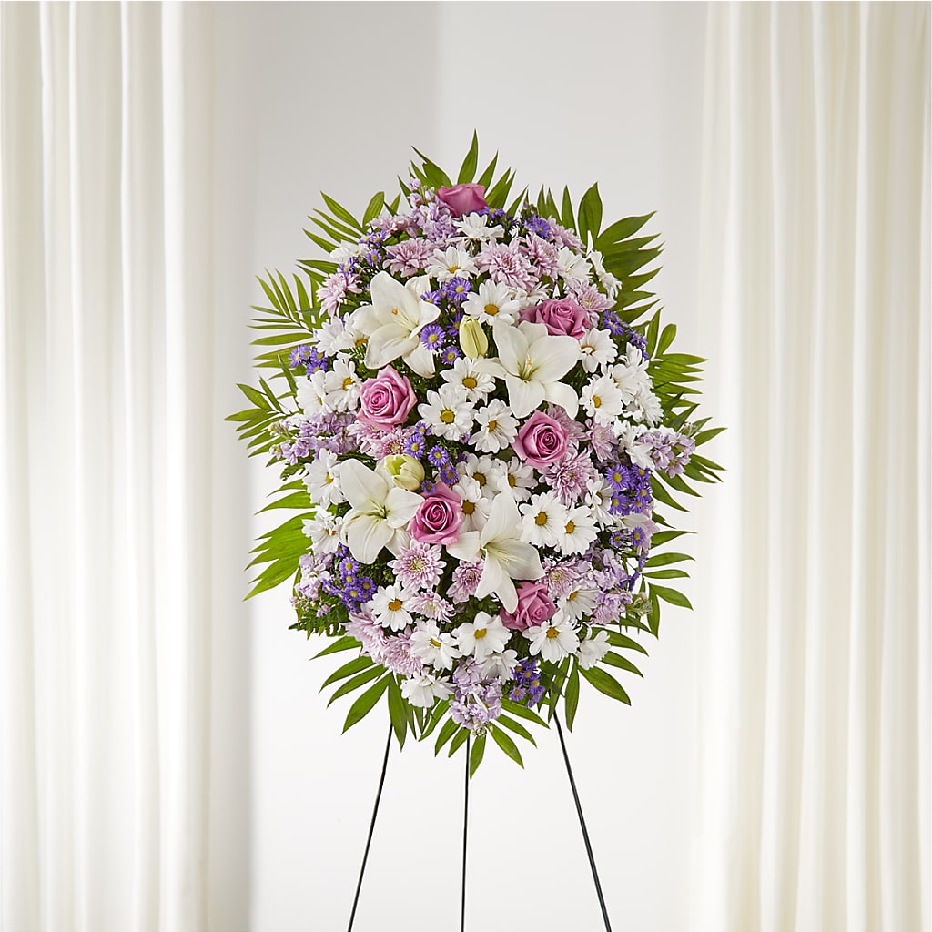 Surrounded by Love Standing Spray – Ashland Floral Gardens Llc, Ashland OH