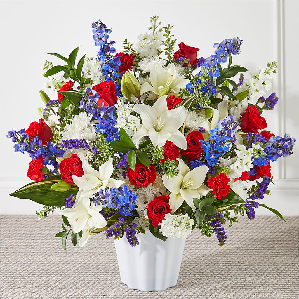 Consoled Floor Basket – Ashland Floral Gardens Llc, Ashland OH
