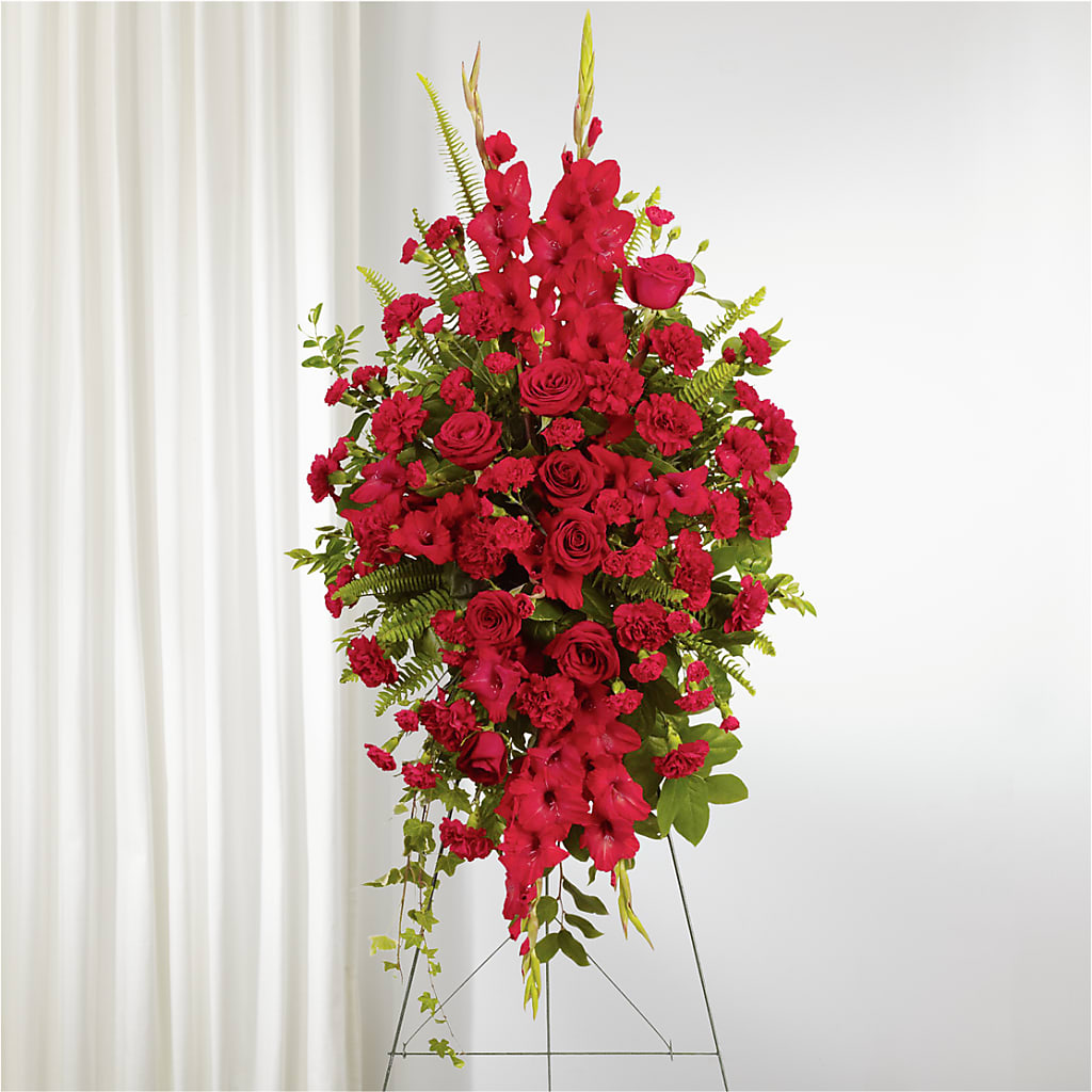 From the Heart Standing Spray – Ashland Floral Gardens Llc, Ashland OH