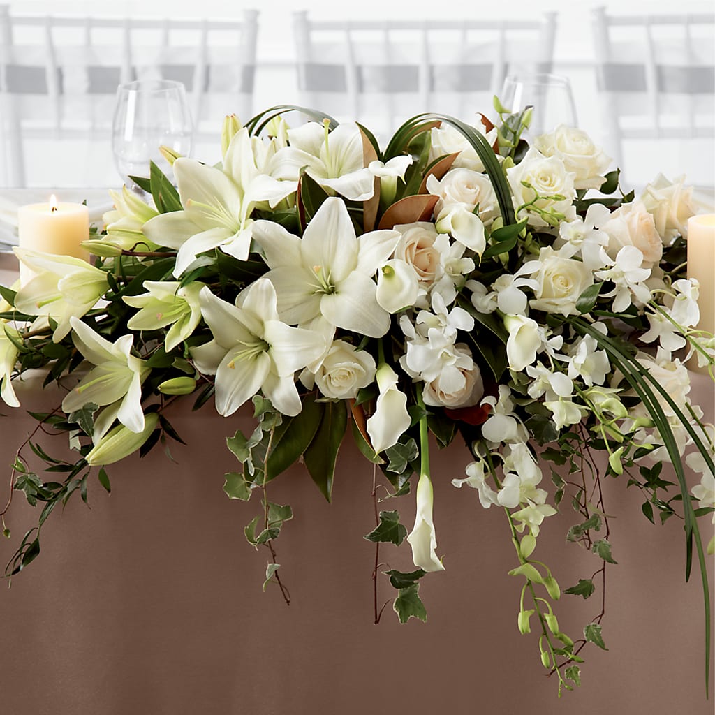 White Linen Arrangement – Ashland Floral Gardens Llc, Ashland OH