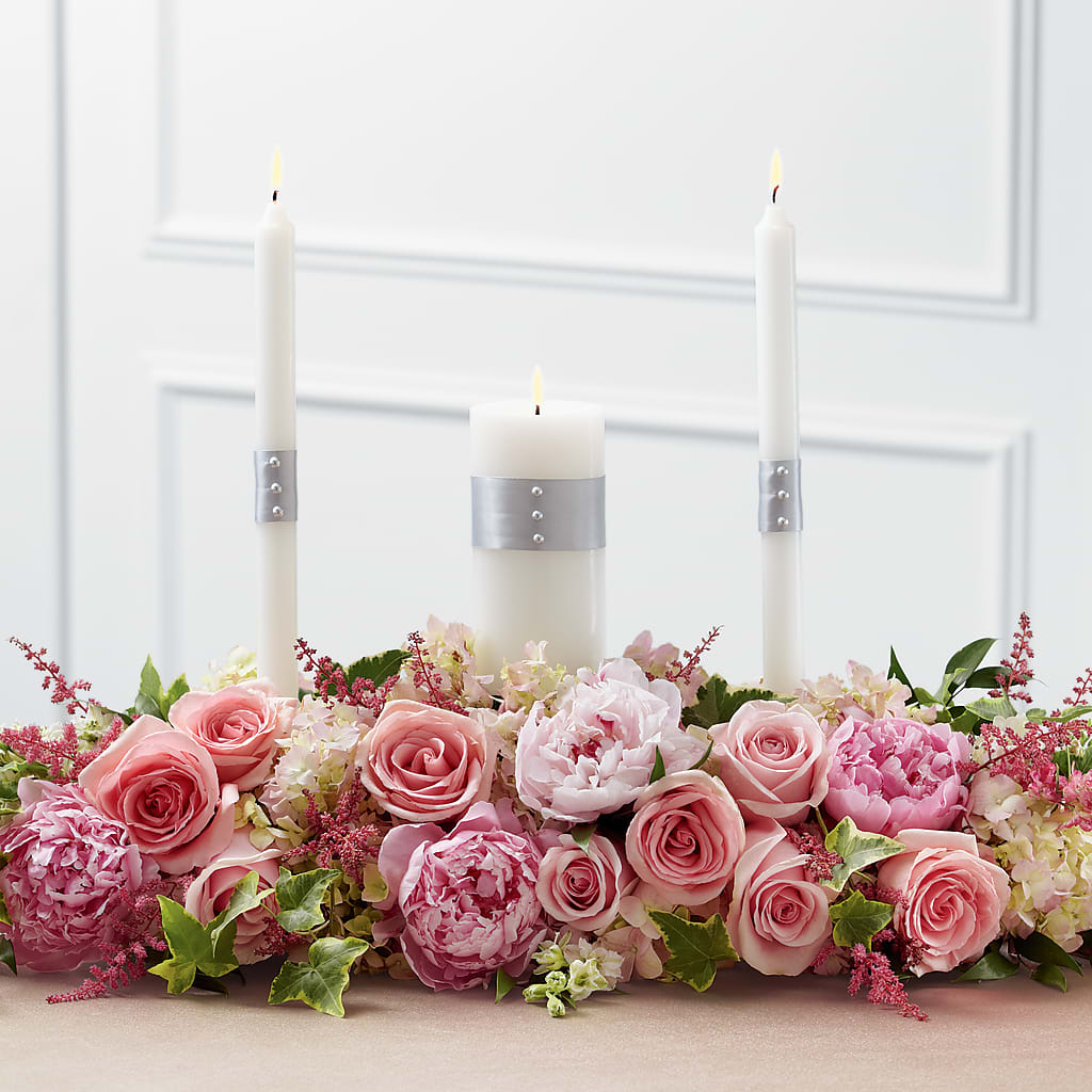 Worldwide Romance Unity Candle Arrangement – Ashland Floral Gardens Llc, Ashland OH