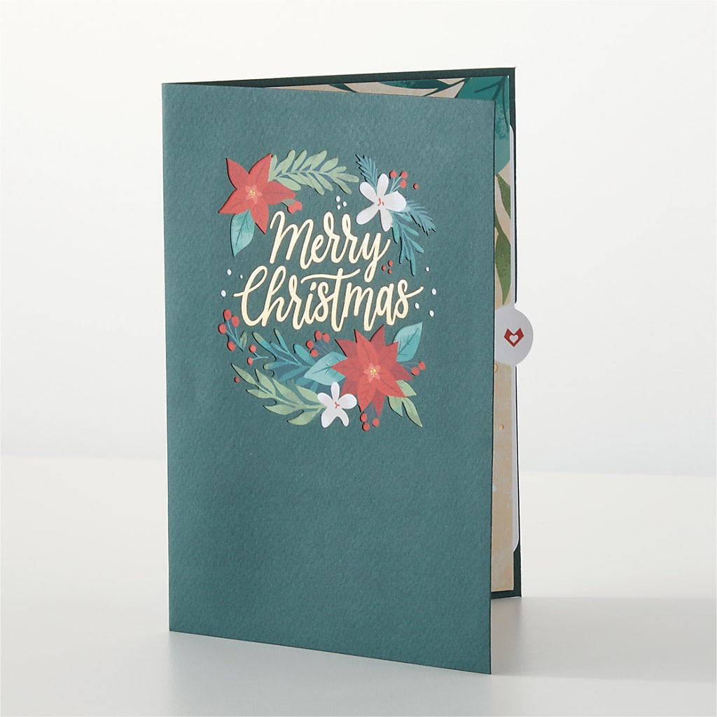Happiest Holidays Poinsettia and Lovepop Card –  Ashland Floral Gardens Llc, Ashland OH