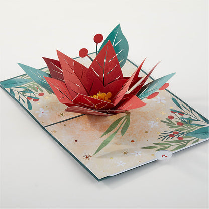Happiest Holidays Poinsettia and Lovepop Card –  Ashland Floral Gardens Llc, Ashland OH