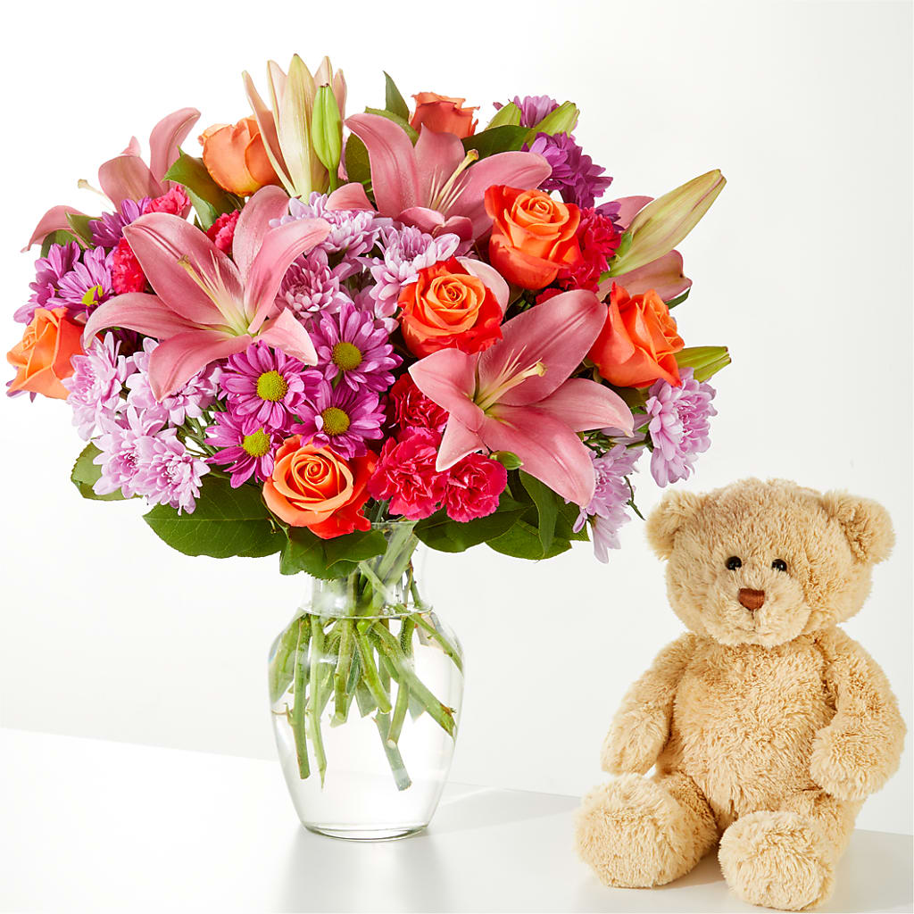 One and Only Bouquet and Bear Bundle –  Ashland Floral Gardens Llc, Ashland OH