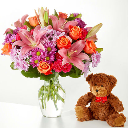 One and Only Bouquet and Bear Bundle –  Ashland Floral Gardens Llc, Ashland OH