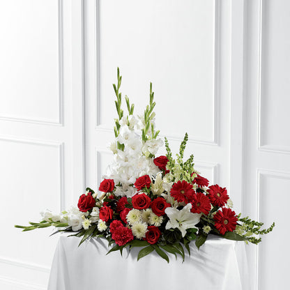 Crimson & White Arrangement –  Ashland Floral Gardens Llc, Ashland OH