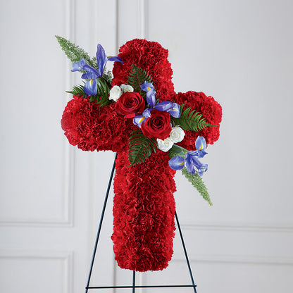 Faithful Hero Floral Cross –  Ashland Floral Gardens Llc, Ashland OH