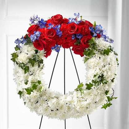 Patriotic Passion Wreath –  Ashland Floral Gardens Llc, Ashland OH