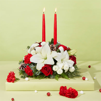 Seasonal Festivities Centerpiece –  Ashland Floral Gardens Llc, Ashland OH