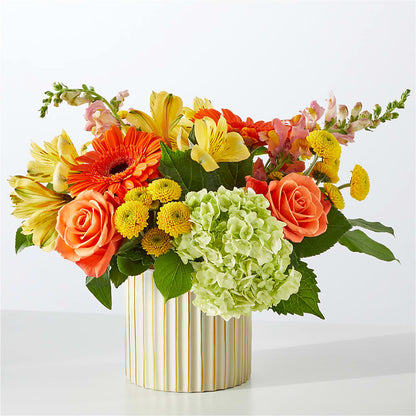 Autumn Sunshine Bouquet with Ivory Vase –  Ashland Floral Gardens Llc, Ashland OH