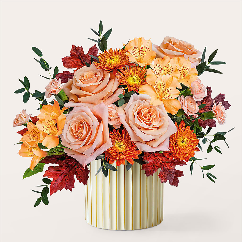 Spiced Latte Bouquet with Ivory Vase –  Ashland Floral Gardens Llc, Ashland OH