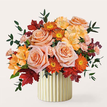 Spiced Latte Bouquet with Ivory Vase –  Ashland Floral Gardens Llc, Ashland OH