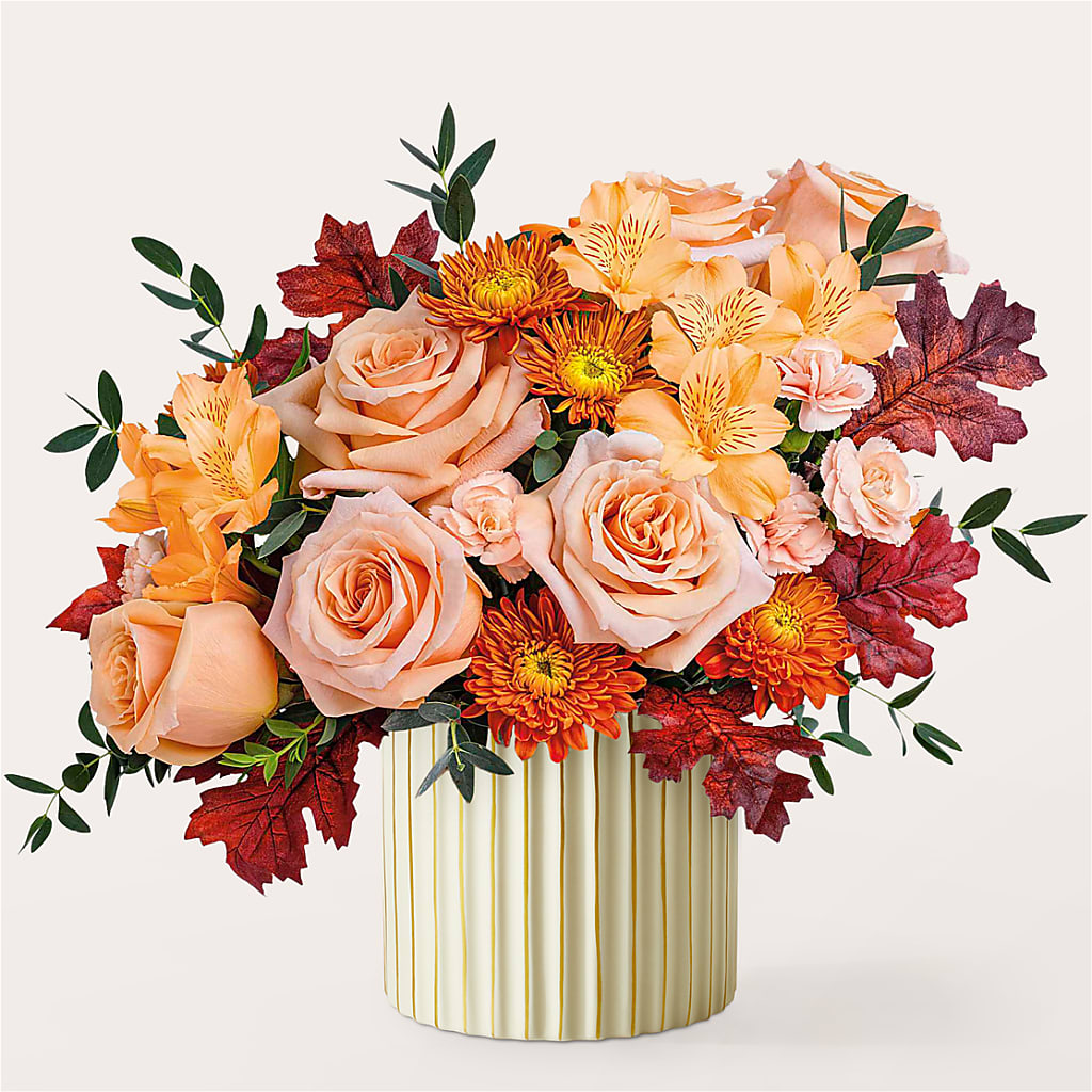 Spiced Latte Bouquet with Ivory Vase –  Ashland Floral Gardens Llc, Ashland OH