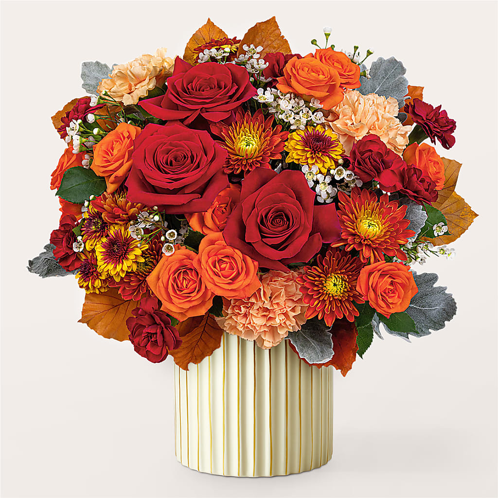 Merlot Bouquet with Ivory Vase –  Ashland Floral Gardens Llc, Ashland OH