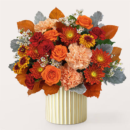 Merlot Bouquet with Ivory Vase –  Ashland Floral Gardens Llc, Ashland OH