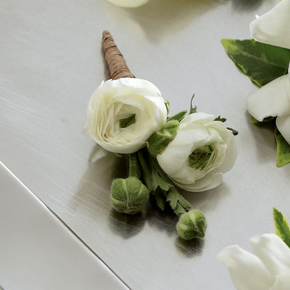 White Ranunculus Boutonniere –  Ashland Floral Gardens Llc, Ashland OH